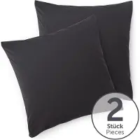 Blumtal - Set Van 2 Kussenslopen - Superzachte Premium Jersey Kussenhoes - 100% Katoen - 40 x 40 cm - Antraciet