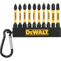 DeWalt FLEXTORQ Serie - Impact Bits Set - 57mm - PZ1/PZ2/PZ3 - 10 Stuks