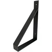 Furniture Legs Europe Massief stalen muurbeugel zwart 4 bij 20 cm en hoogte 30 cm