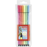 Stabilo Neon 68 - Viltstiften - 1 mm punt - Set van 6