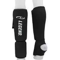 Legend Sports Scheenbeschermers Legend Easy Kids/Volwassenen Zwart Elastisch - Verschillende maten - Optimale bescherming - Voelt als second skin