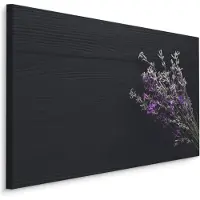 Karo-art Schilderij - Lavendel op een zwarte Achtergrond, Premium kwaliteit