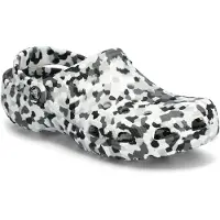 Crocs Clogs 'Classic Confetti' lichtgrijs / zwart / wit