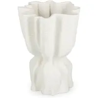 SP Collection Vaas 17x13,5xH22cm draped white Vea