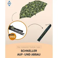Laura Reisparasol 71 cm Compact Opvouwbaar UV50+ Strandparasol & Paraplu 2-in-1 Lichtgewicht Windbestendig 725g – Koffer, Camping & Reizen – Olive Combi –