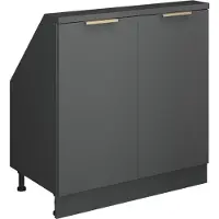 Vicco R-Line Keukenkast voor schuine wand – 80 cm met 2 deuren Antraciet-goud