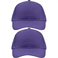 Myrtle beach 2x stuks 6-panel baseball paarse caps/petjes