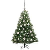 vidaXL Kunstkerstboom met 150 LED met standaard Groen 120 cm PE en PVC