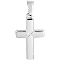 The Jewelry Collection Zilver Gerhodineerde Hanger kruis gediamanteerd 1332795