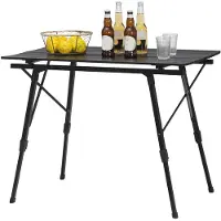 Woltu Campingtafel - Camping - Klaptafels - Tafel - Klaptafel - Inklapbare Tafel - Vouwtafel - Klaptafels - Bijzettafel - Bijzettafels - Bijzet Tafel - Zwart