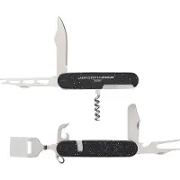 Gentlemen's Hardware multitool kaas & wijn 11 cm RVS zwart 2 delig