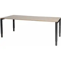 Schaffenburg Verstelbaar Bureau - Domino 200x90 Havana Kersen - zwart frame