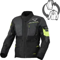 Macna Flexodus Nighteye Heren Textieljack Grijs/Zwart/Geel XL Mannen