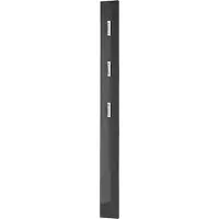 Huisenthuis.nl Kapstokpaneel Colori Hoogglans Grafiet - MDF - 3 haken - Breedte 15 cm - Diepte 3 cm - Hoogte 170 cm