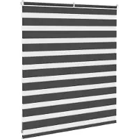 vidaXL Zebra rolgordijn 120x100 cm stofbreedte 115,9 cm zwart