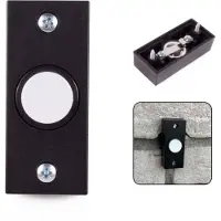 PD - Deurbel Universeel - Zwarte deurbel met witte knop - Opbouw deurbel - 2 draads