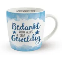 Miko Enjoy Mok - Bedankt | Koffie beker (wit en multicolor)