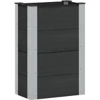 vidaXL Verhoogde plantenbak Zwart 50 x 30 x 72 cm WPC en Aluminium