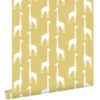 ESTAhome behang giraffen okergeel - 53 cm x 10.05 m - 139059