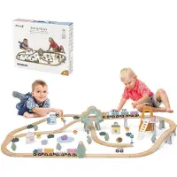 Polar B Houten Kinder Treinbaan 90 Stuks