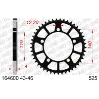 Afam 164600 Achtertandwiel