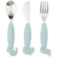 Done by Deer Deer Friends Easy-grip bestekset 3-delig Blue