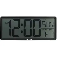 Karlsson Klok Retro LCD Black