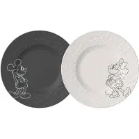 Villeroy & Boch Villeroy &amp; Boch Manufacture Mickey Mouse Ontbijtbord / dessertbord, 2 x 21,7 cm