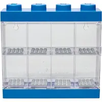 LEGO - Vitrine - voor Minifigures - 8 Vakken - Stapelbaar - Ophangbaar - RechthoekBlauw
