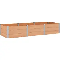 vidaXL Verhoogde plantenbak Bruin 300 x 100 x 54 cm WPC en Aluminium