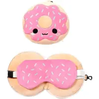 Puckator Reiskussen & Slaapmasker - Adorasnacks Donut Rond - 14x15x10,5cm/15x17x5cm