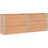 vidaXL Verhoogde plantenbak Bruin 250 x 50 x 91 cm WPC en Aluminium