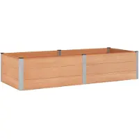 vidaXL Verhoogde plantenbak Bruin 250 x 100 x 54 cm WPC en Aluminium