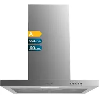 Cecotec Bolero Flux TM 603500 Inox A, 350 m³/h, Afvoer/Recirculatie, , Klasse A (efficiëntie), Klasse D (geluid), 64 dB