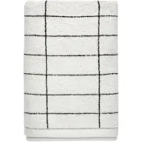 Mette Ditmer Tile Stone badhanddoek 70x140 cm Zwart-off white