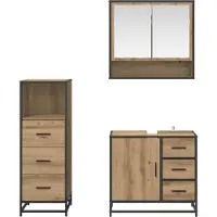 vidaXL Badkamermeubel Set 3 st Artisan Eiken 65 x 33 x 60 cm