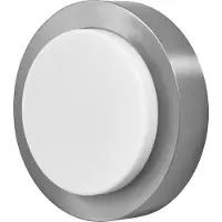 Osram ENDURA STYLE DISC, buitenwandlamp, ronde LED-wandlamp in roestvrij staal, indirect licht, warm wit, 3000K, IP44, 8W