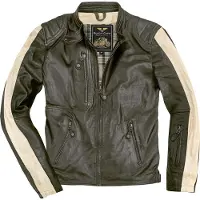 Black-Cafe London Toronto Donkergroen Leren Motorjas Maat