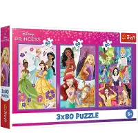 Trefl 3x80, Princesses friends, Disney Princess FSC Mix 70%, 80 stuk(s), Stripfiguren, 5 jaar