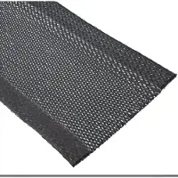 InLine beschermslang, stoffen beschermslang met klittenband, 1m x 40mm zwart