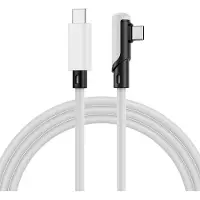 MMOBIEL VR Link Kabel USB-C naar USB-C voor Meta Quest 3S / 3 / 2 / Pro, Pico 4 Ultra / 4 en PC / Steam VR door - 90 Graden Type-C Kabel voor VR Headset Gaming - 5m USB-C Oplaadkabel – Wit
