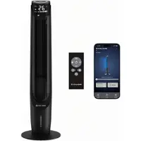 CoolHome AC2208 Aircooler- Luchtkoeler met draaifunctie - Afstandsbediening en App - Incl. Koelelement - 107 CM - Dimbaar LED scherm - Zwart