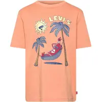 Levi's T-shirt oranje Jongens Katoen Ronde hals Printopdruk - maat 176