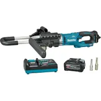 Makita DG001GU101 | XGT 40 V Max Grondboor | 4.0 Ah accu en snellader | Inclusief adapter A en D - DG001GU101