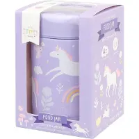 A Little Lovely Company - Insulated stainless steel food jar - Unicorn dreams - 8 x 12 x 8 cm