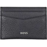 BOSS Accessories Card Holder with Metallic Logo Lettering in Navy
