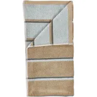 Zone Denmark Sauna handdoek Camel-ice blue-olijfgroen, 50x100 cm