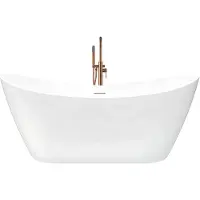 REA - Badkuip- Ferrano Slim 160 - Wit - Acryl - 160X80X72Cm