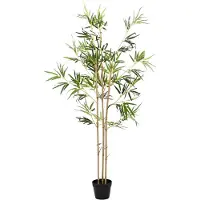 vidaXL Kunstmatige Bamboe Boom Groen 55 x 16 x 150 cm Stof en Bamboe