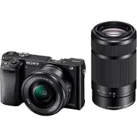 Sony A6000 Hybride Camera Zwart + 16-50mm PZ Lens + 55-210 Lens